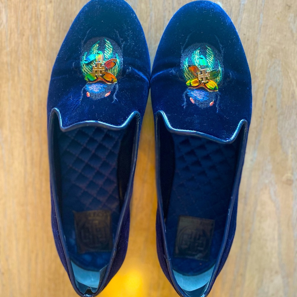 Tory Burch slippers velvet. Size 8
